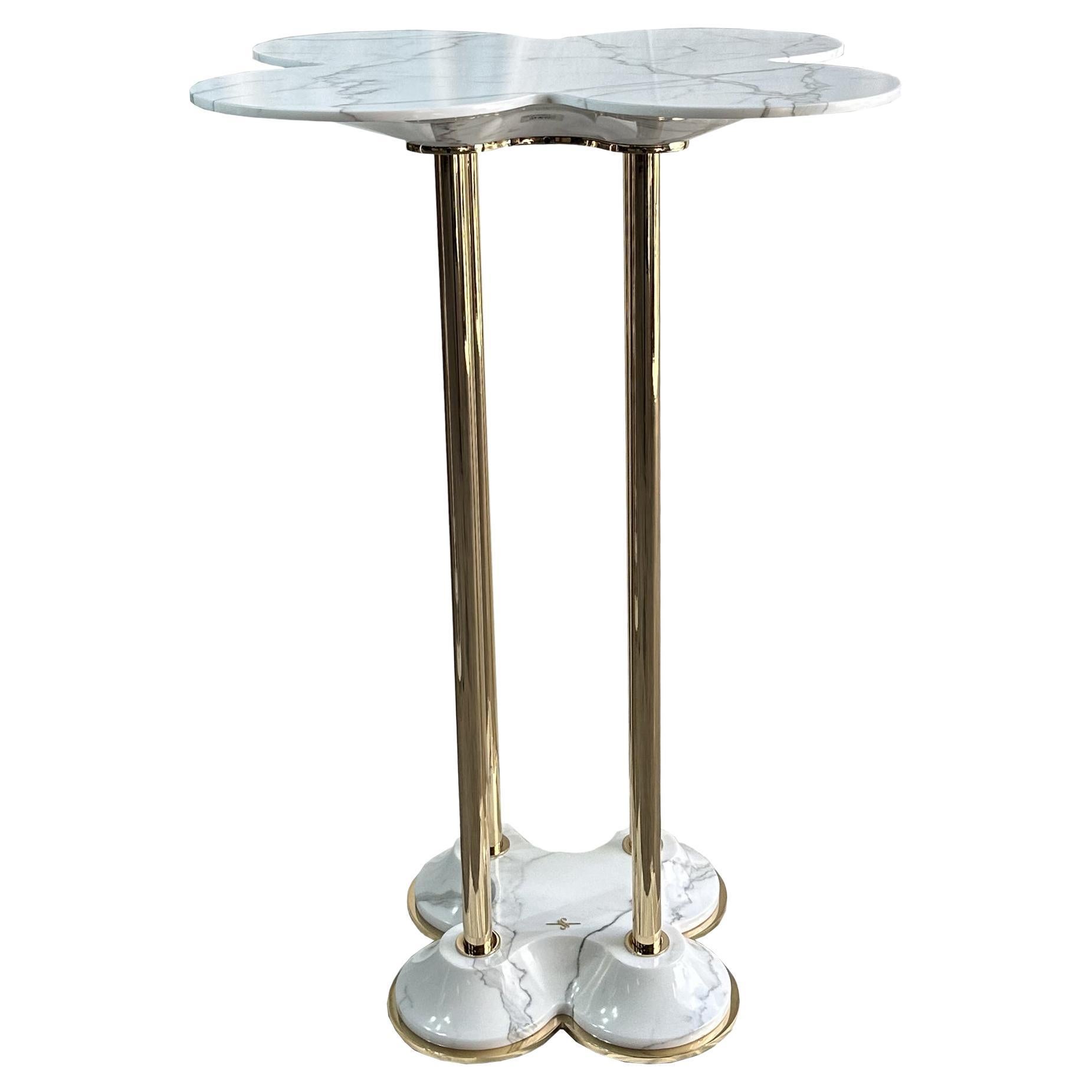 Table de salle à manger en marbre à quatre feuilles par Euromarmi Store