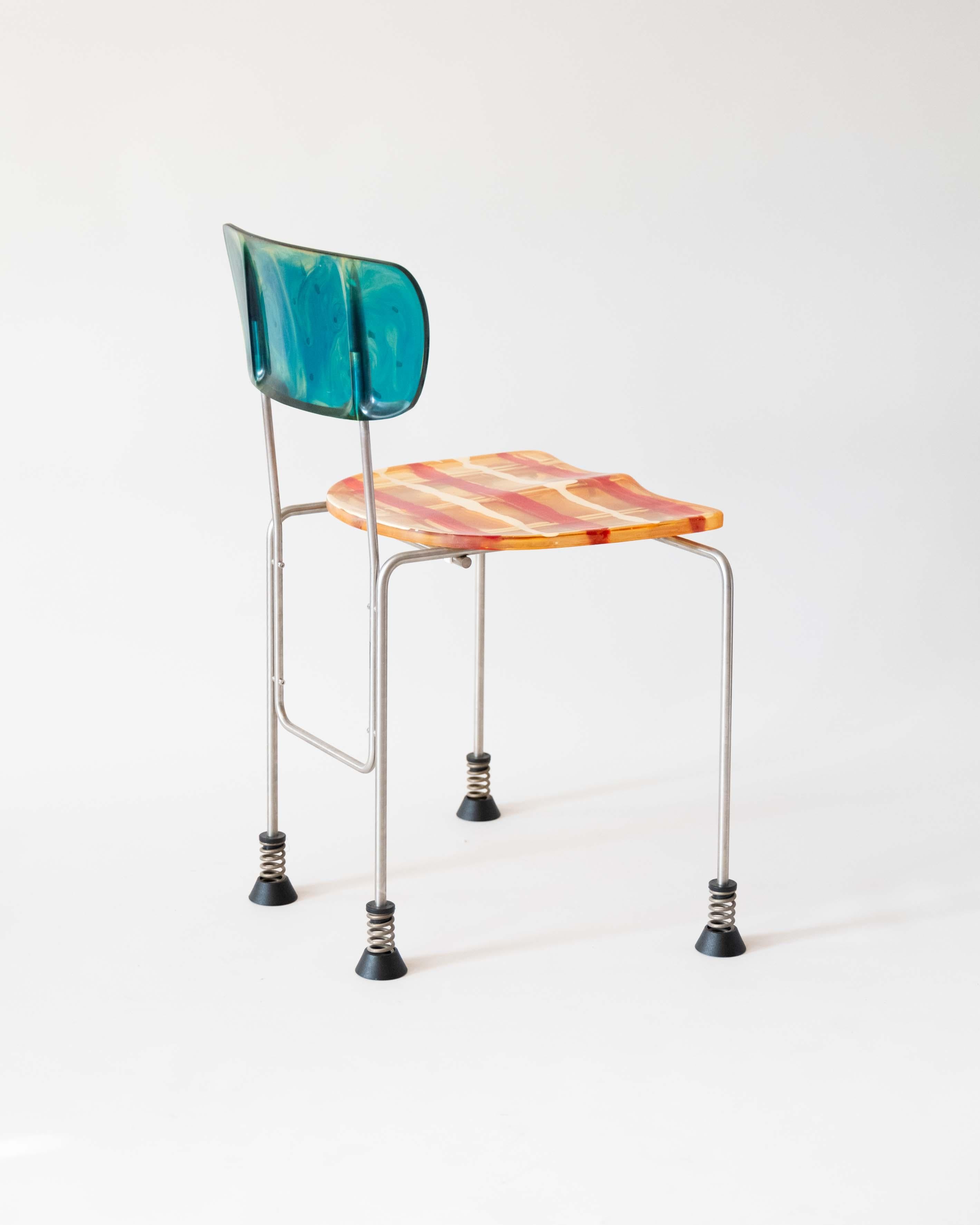 Spazzolato Sedia Broadway a quattro gambe di Gaetano Pesce - edizione limitata bandiera statunitense in vendita
