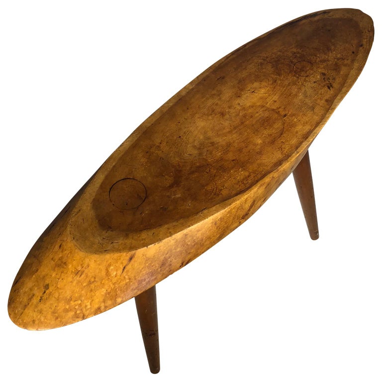 Four Legged Free Edge Cocktail Table By Roy Sheldon at 1stDibs four