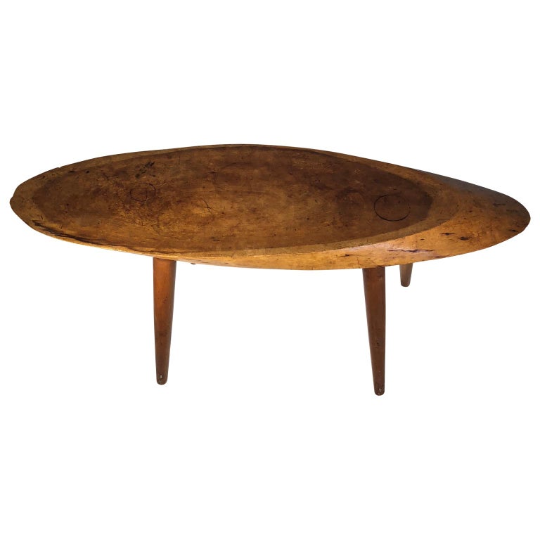 Four Legged Free Edge Cocktail Table By Roy Sheldon at 1stDibs four