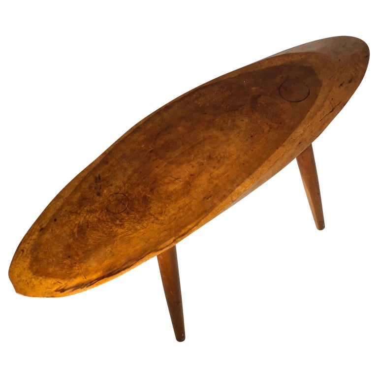 Four Legged Free Edge Cocktail Table By Roy Sheldon at 1stDibs four