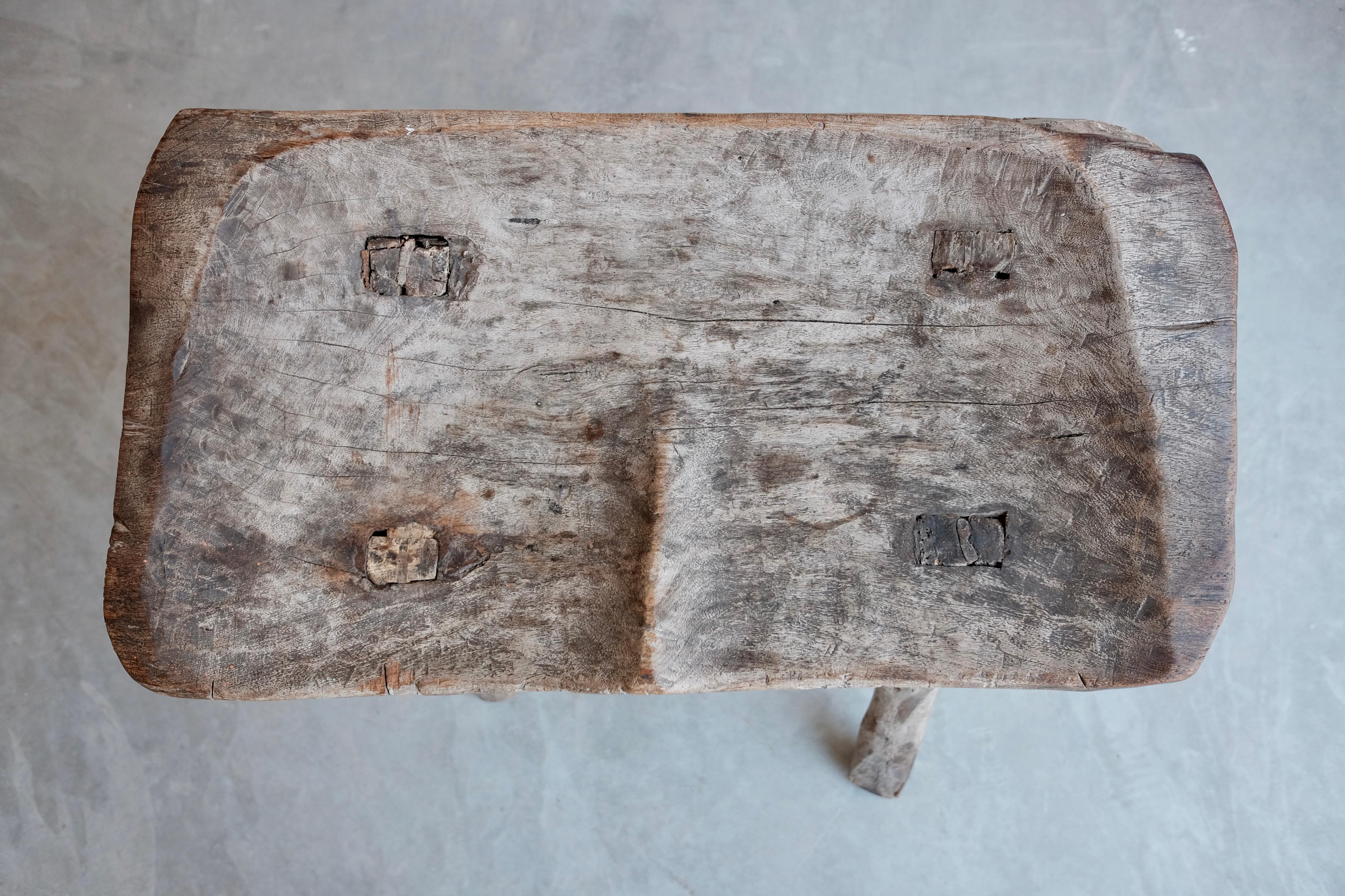 Four Legged Primitive Stool from Mexico 3