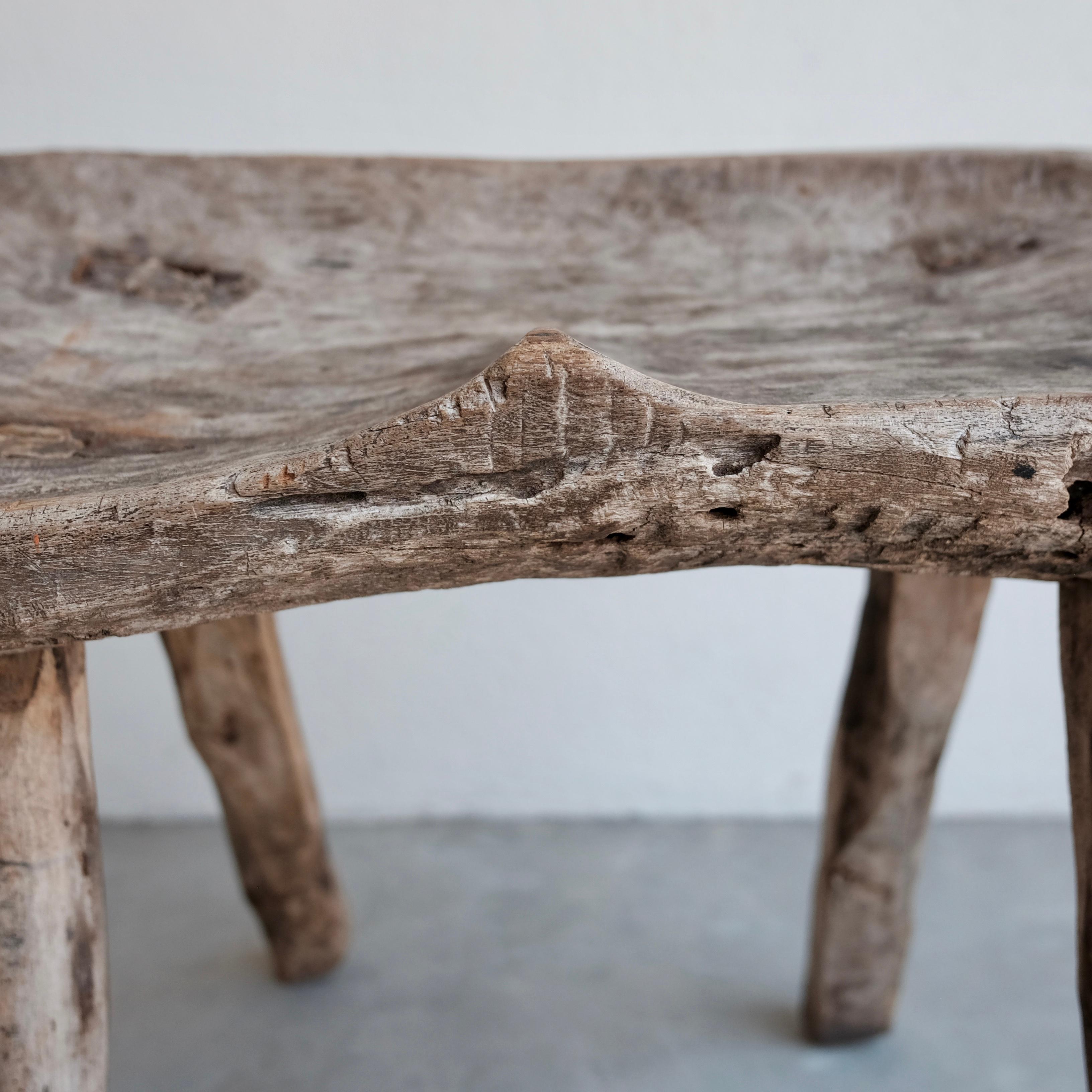 Mexican Four Legged Primitive Stool from Mexico