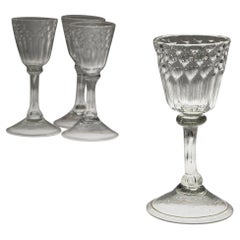 Four Liege Wine Glasses c1720