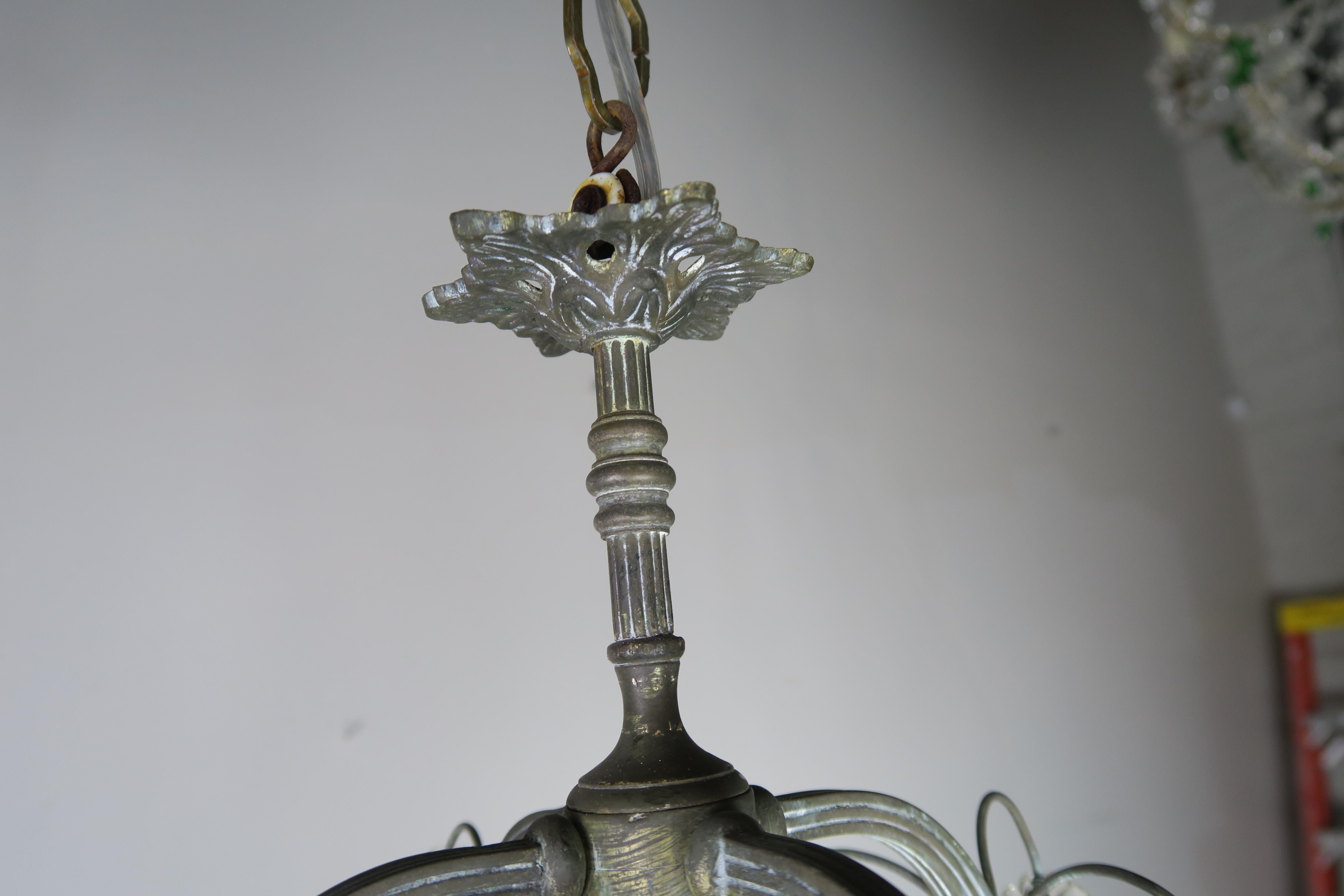 Four-Light Italian Crystal Chandelier, circa 1930s 3