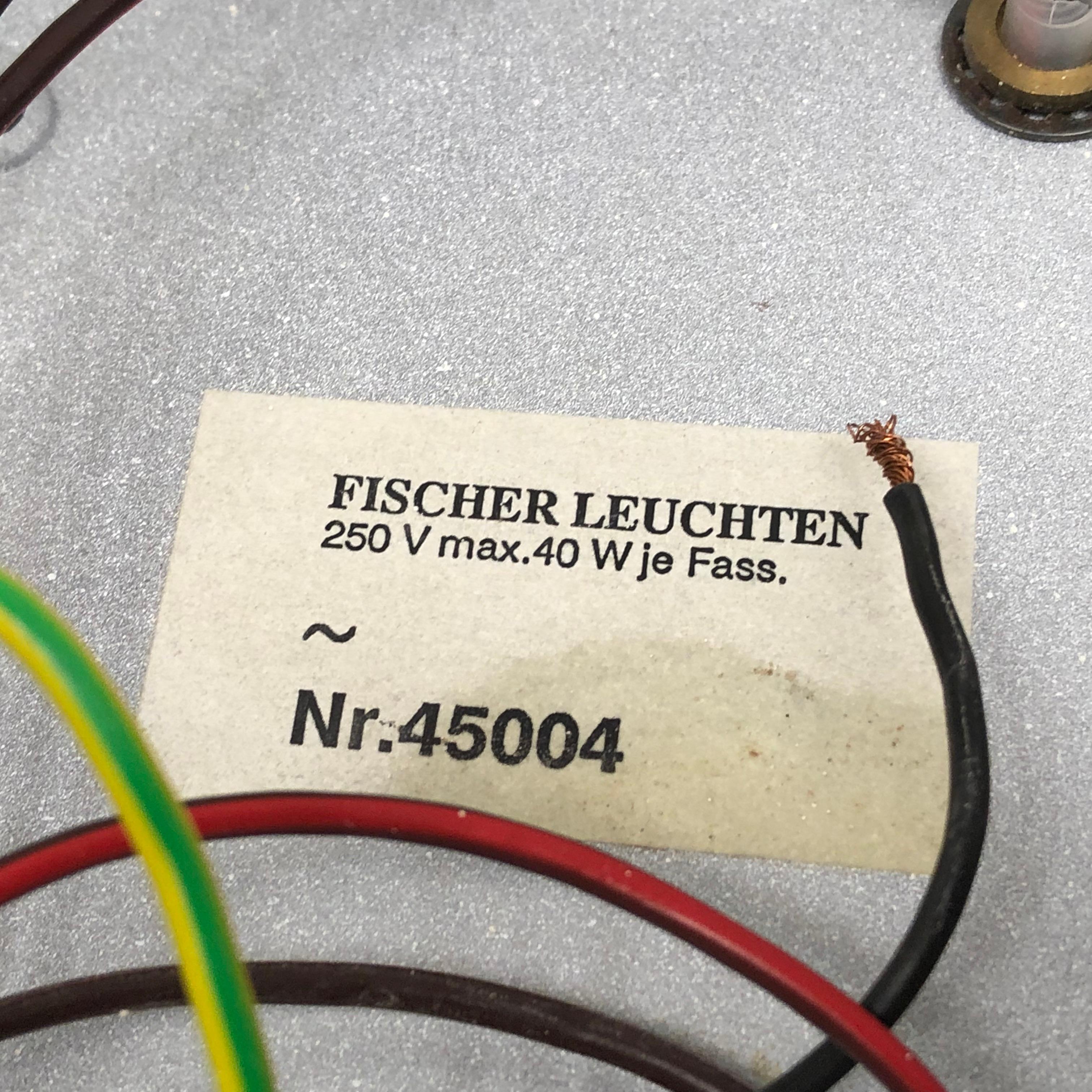 Wandleuchte mit vier Lichtern und Einbaubeleuchtung von Fischer Leuchten, Deutschland 1980er Jahre im Angebot 1