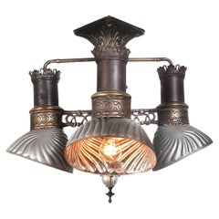 Four Light Railroad Center Chandelier