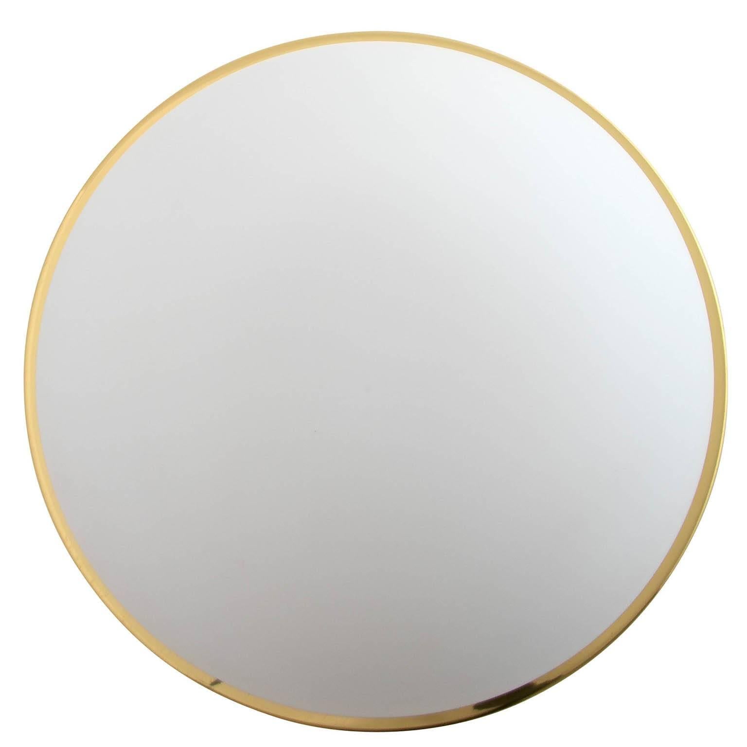 One of Four Limburg Flushmount or Wall Lights, Brass White Milk Glass, 1970s In Excellent Condition For Sale In Hausmannstätten, AT