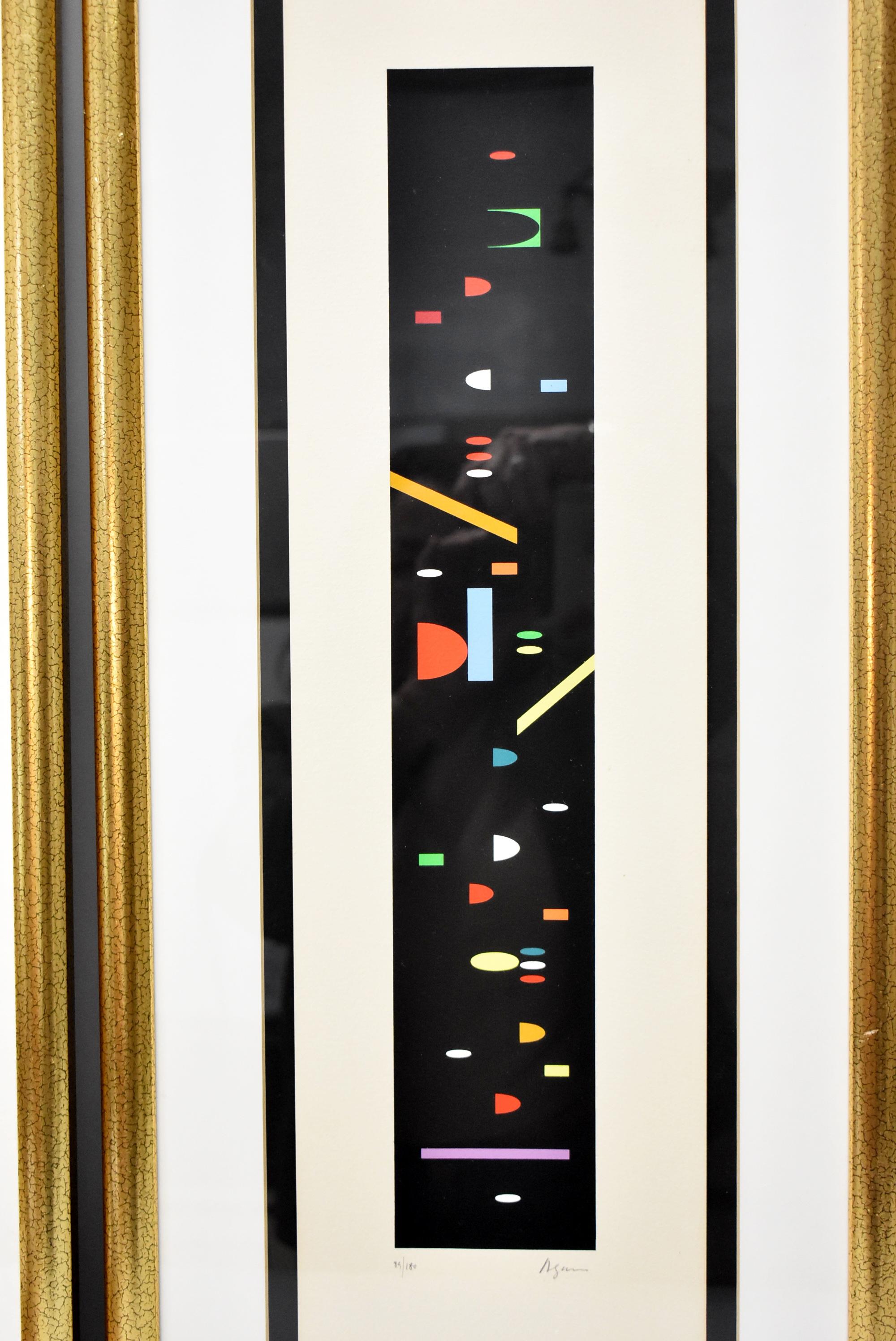 Modern Four Limited Edition Prints By Yaacov Agam 89 / 180 For Sale