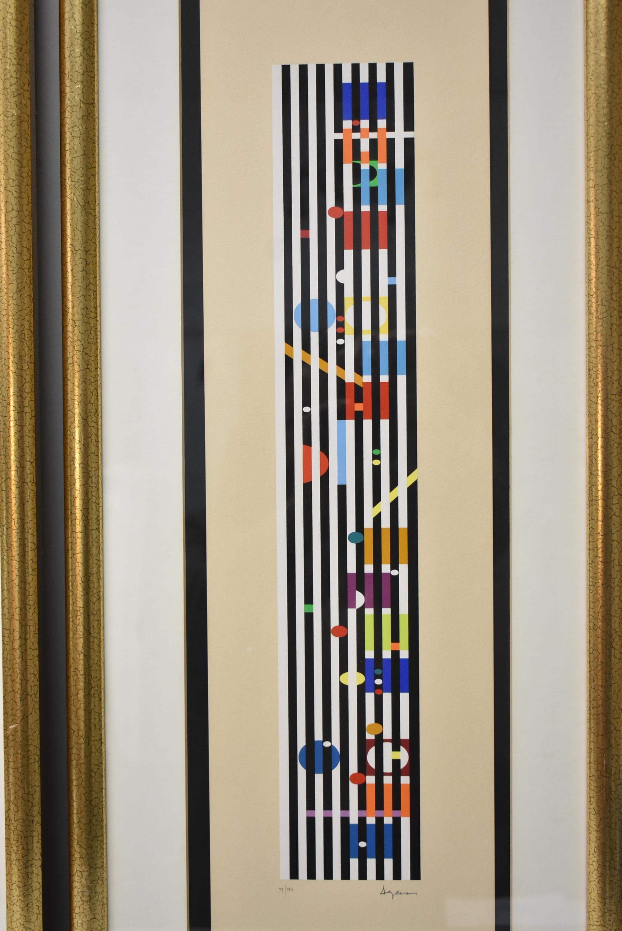Unknown Four Limited Edition Prints By Yaacov Agam 89 / 180 For Sale