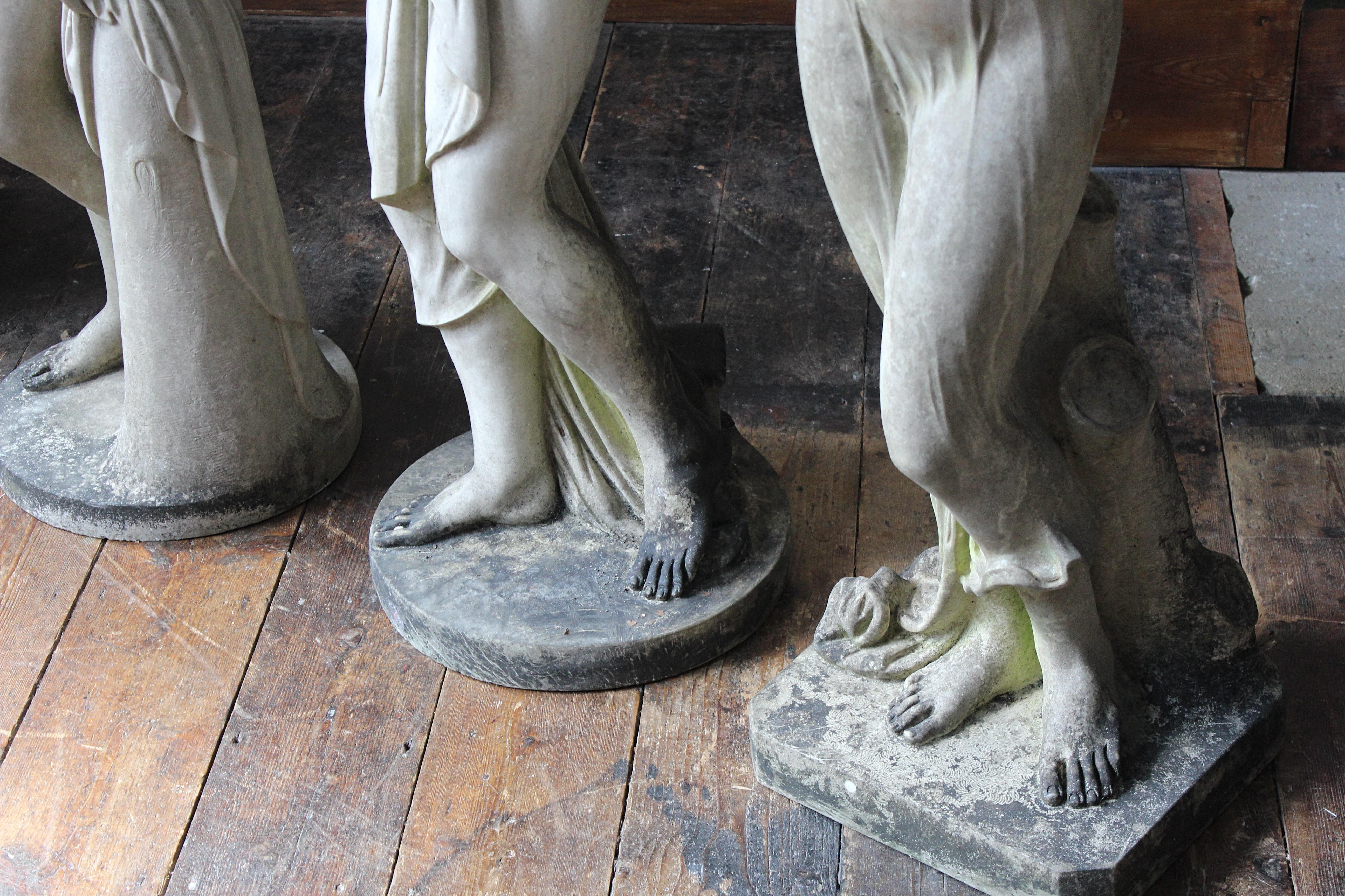 Four Lorenzo Dal Torrione Classicist Grand Tour Female Statues Pietrasanta Italy For Sale 4