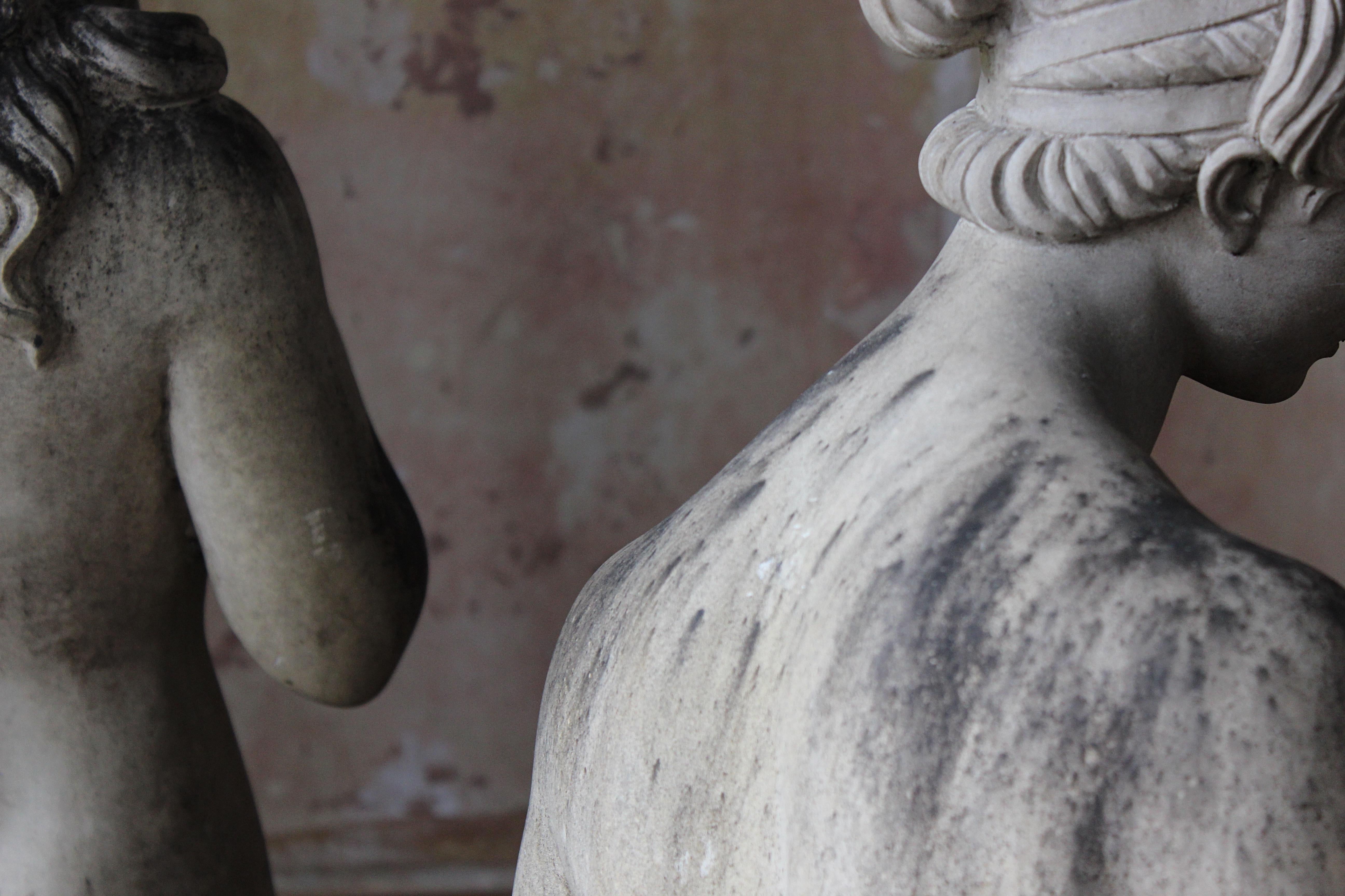 Four Lorenzo Dal Torrione Classicist Grand Tour Female Statues Pietrasanta Italy For Sale 7