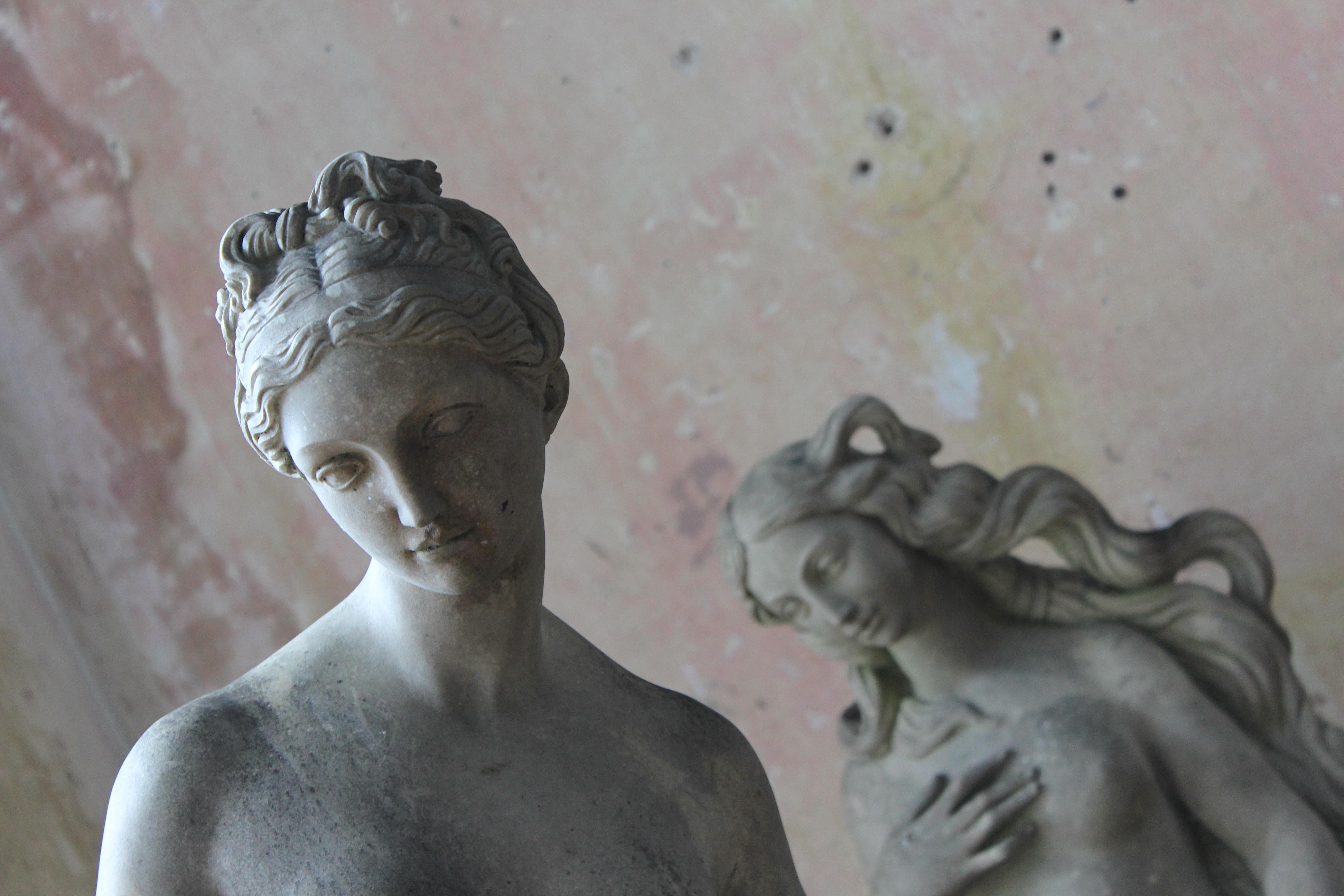 Four Lorenzo Dal Torrione Classicist Grand Tour Female Statues Pietrasanta Italy In Good Condition For Sale In Lowestoft, GB