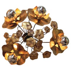 Four Lotus Brass Flower Light for wall or ceiling