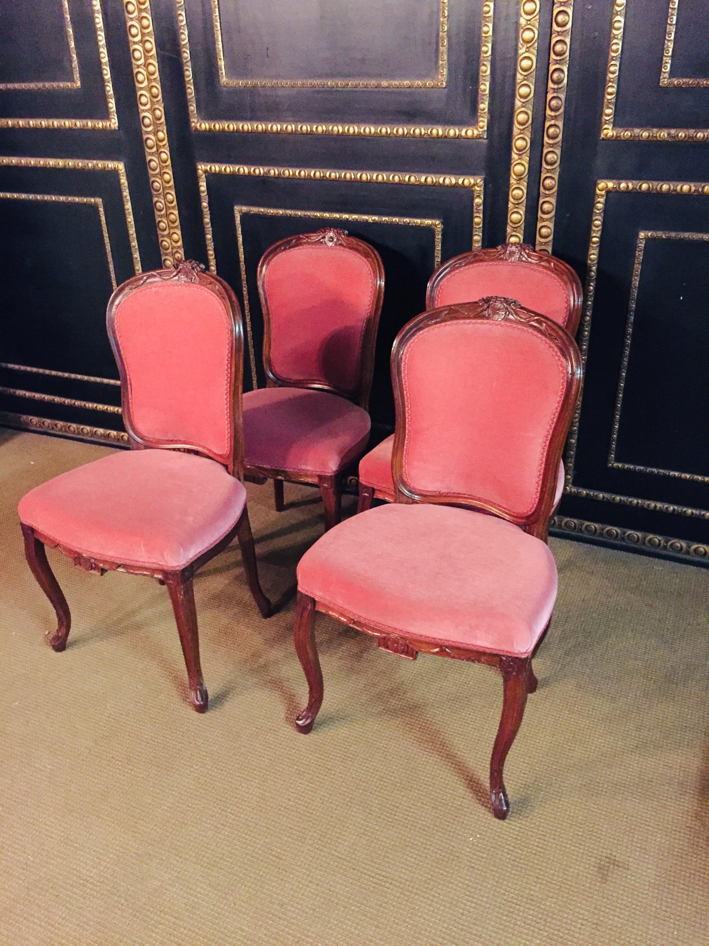 French Four Louis Seize Chairs, circa 1850-1880