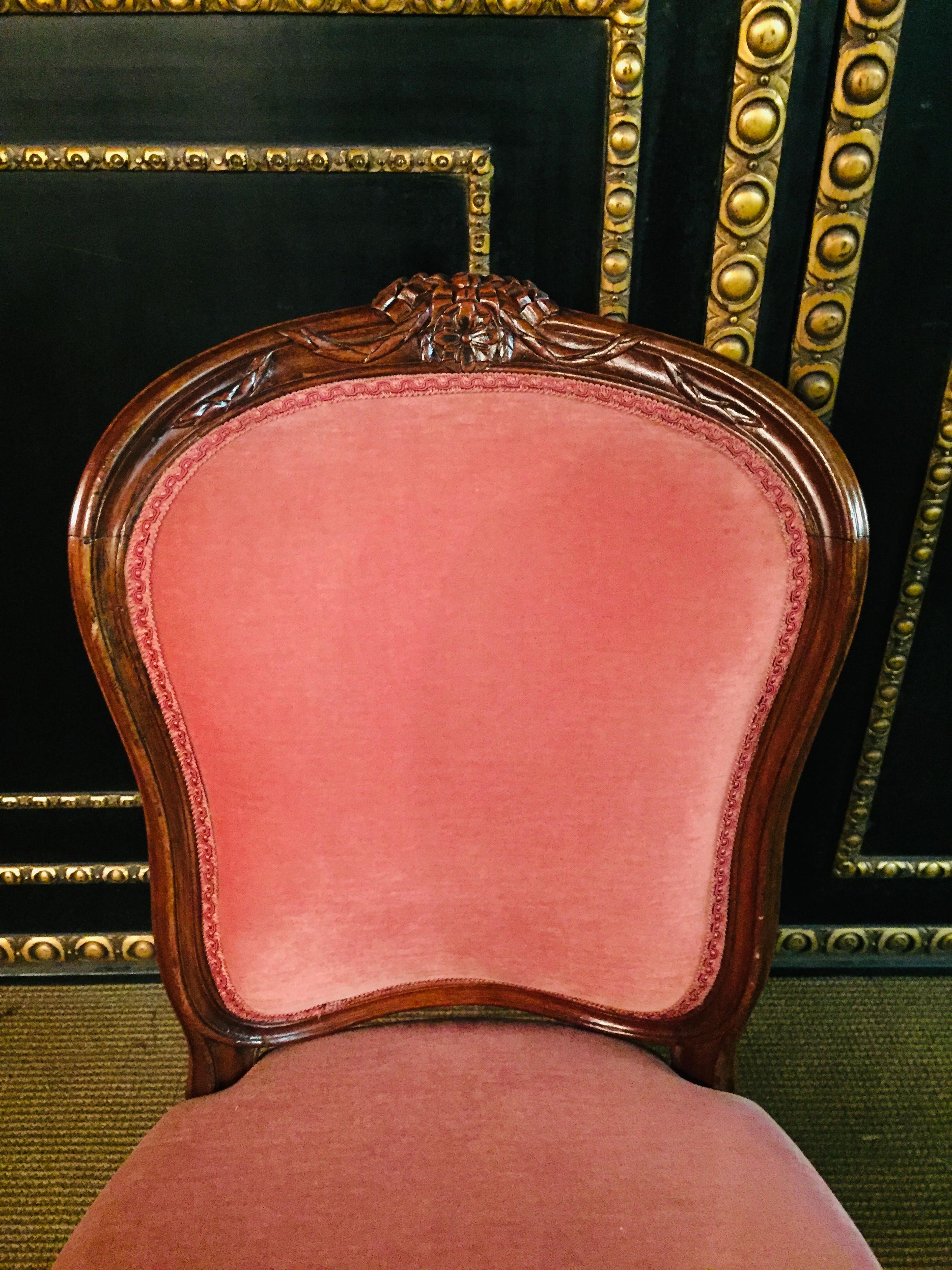 Walnut Four Louis Seize Chairs, circa 1850-1880
