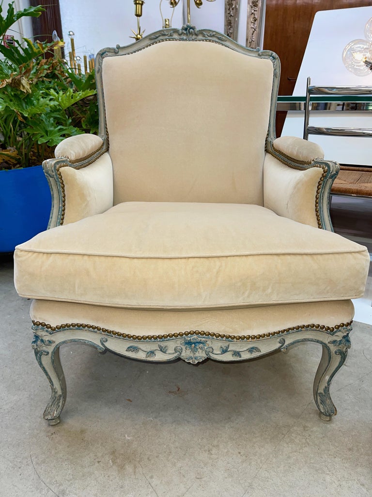 Late 20th Century Four Louis XV Style Bergeres For Sale