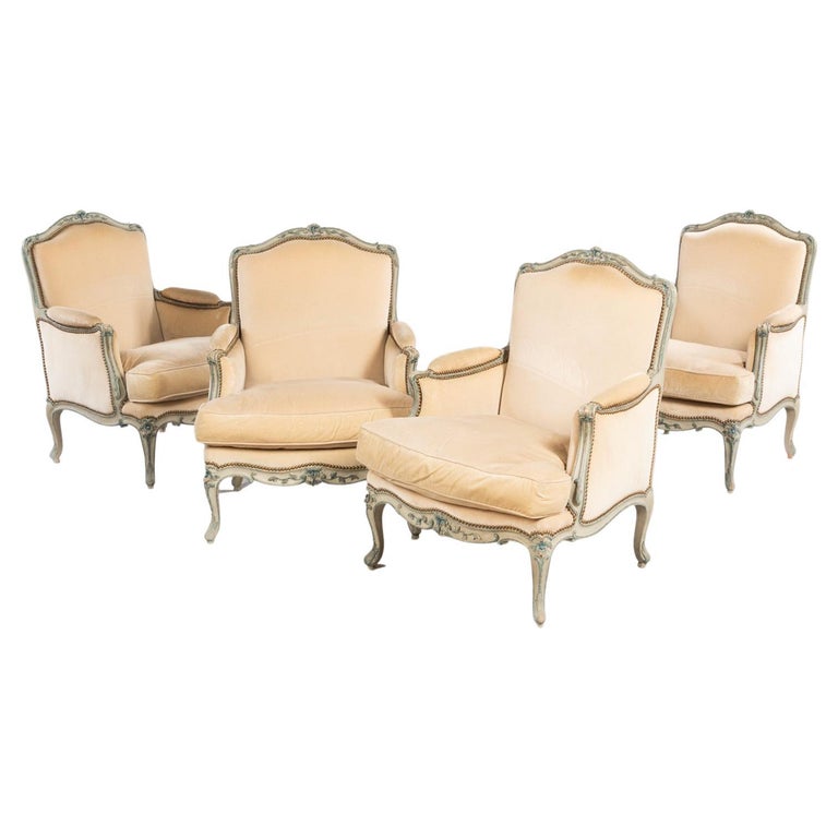 Four Louis XV Style Bergeres For Sale