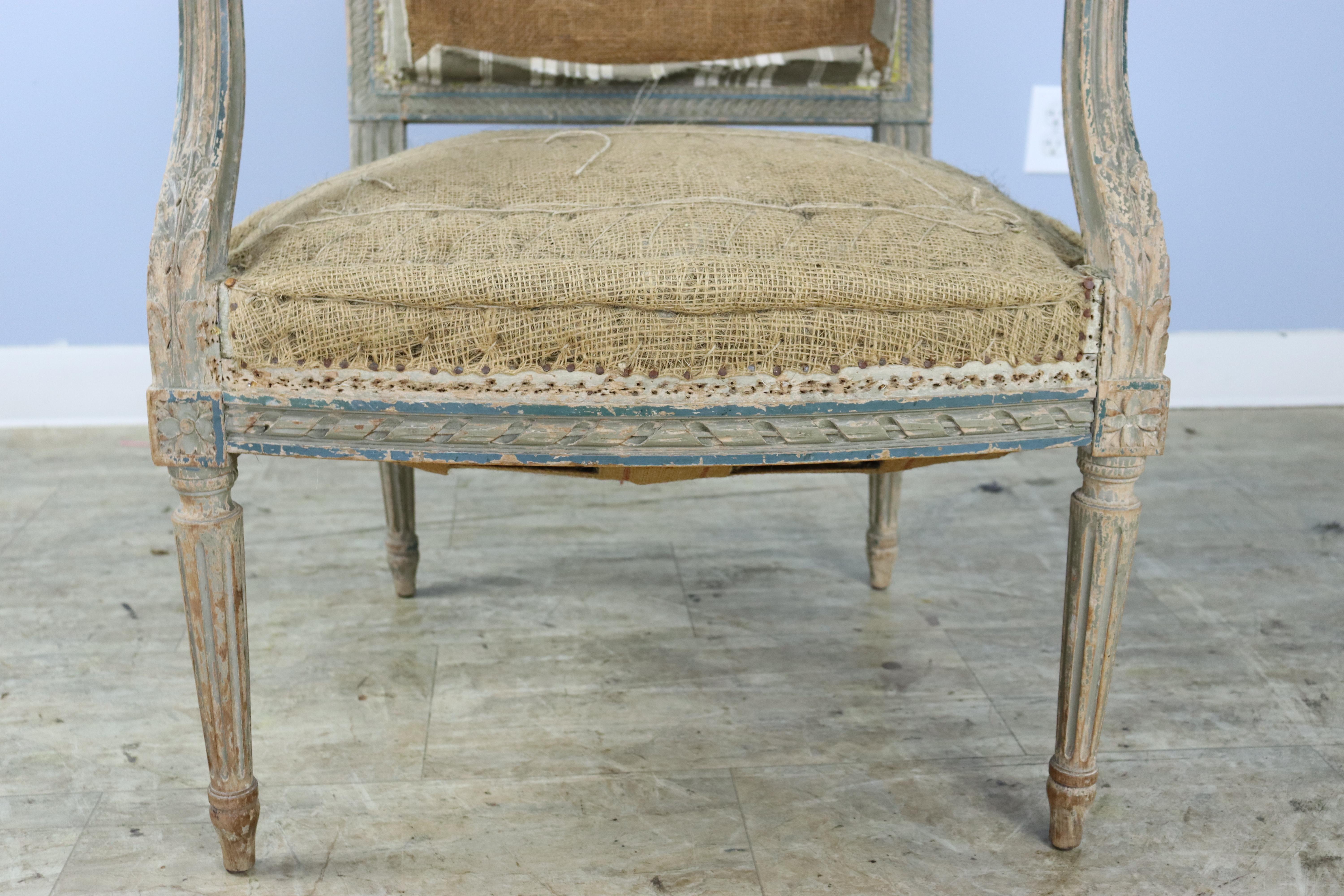 Vier Louis-XVI-Sessel, Originalfarbe und Zustand im Angebot 1