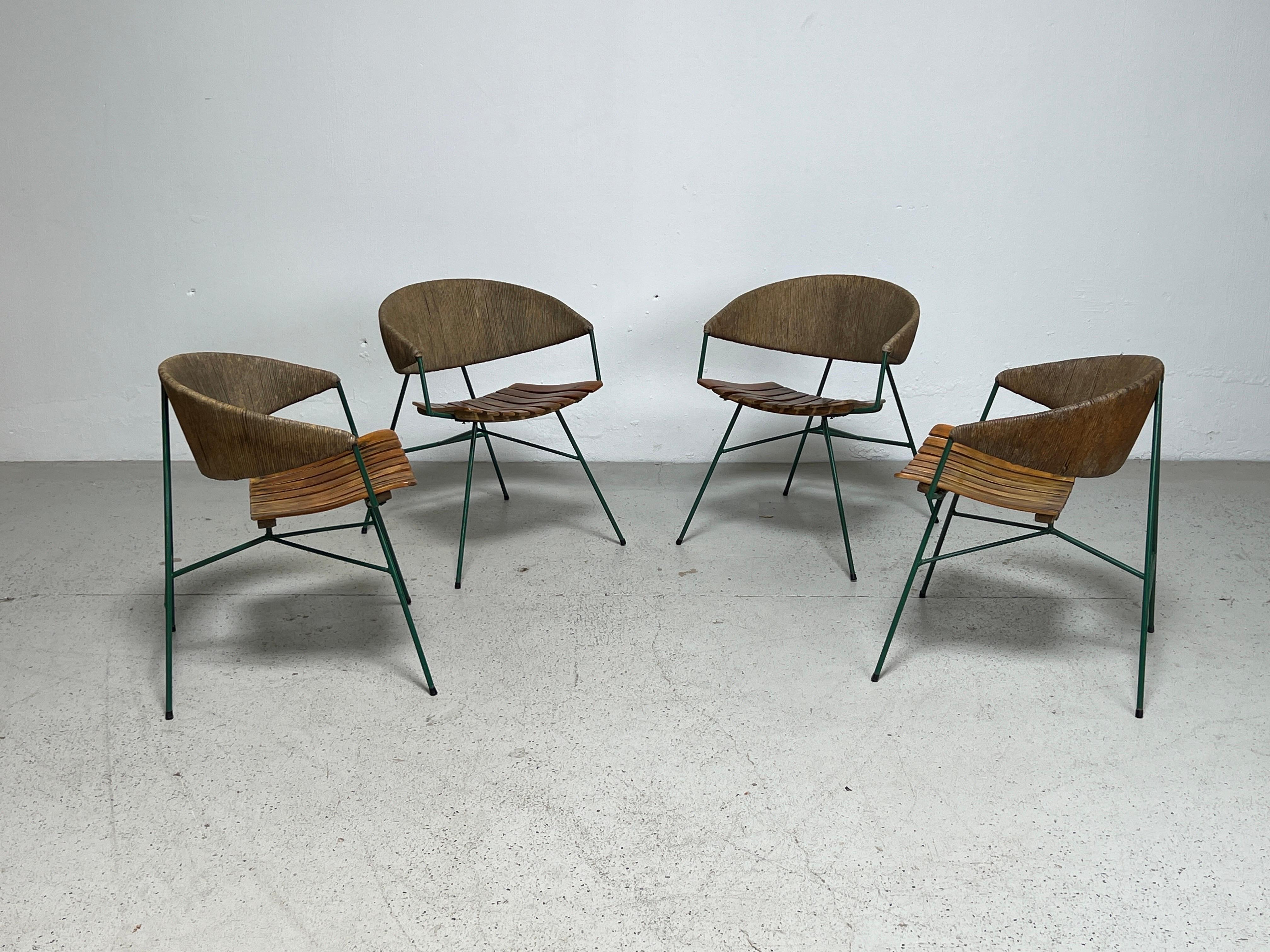 Mid-20th Century Four Lounge Chairs by Arthur Umanoff for Raymor For Sale