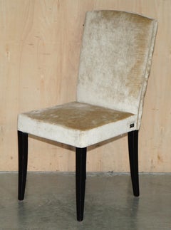 FOUR LOVELY FENDI CHESTERFIELD TUFTED VELVET UPHOLSTERY FENDI CASA DINING CHAIRs