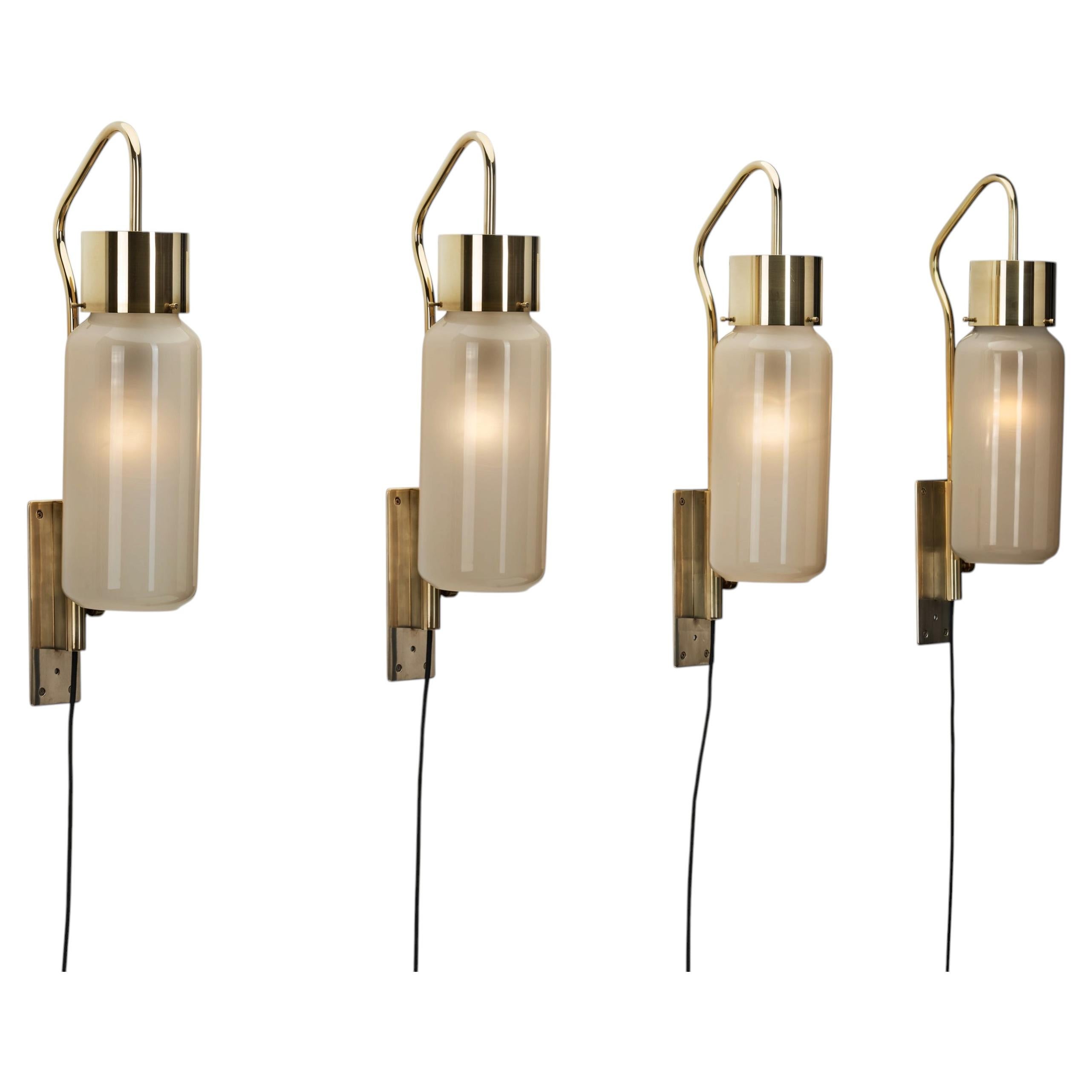 Four "LP 10" Wall Lights by Luigi Caccia Dominioni for Azucena, Italy 1950s For Sale