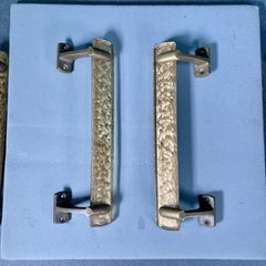 Quattro tiranti per porte in lucite Eglomisse e bronzo