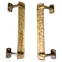 Quatre poignées de porte Eglomisse et bronze