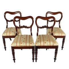 Four Mahogany 'Kidney' Back Chairs