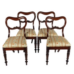 Four Mahogany 'Kidney' Back Chairs