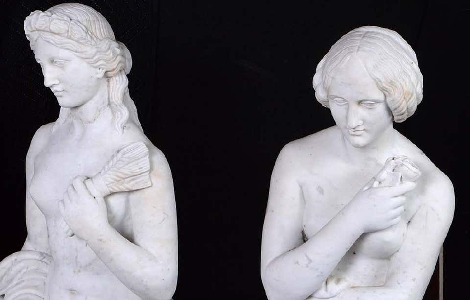 Neoclassical Set of Four Italian neoclassical Marble Statues of the Four Seasons For Sale