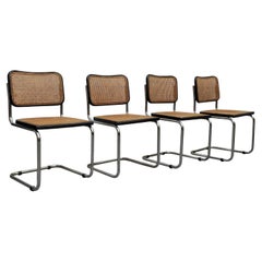 Quatre chaises Cesca de Marcel Breuer pour Gavina