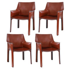 Four Mario Bellini Cab 413 Armchairs