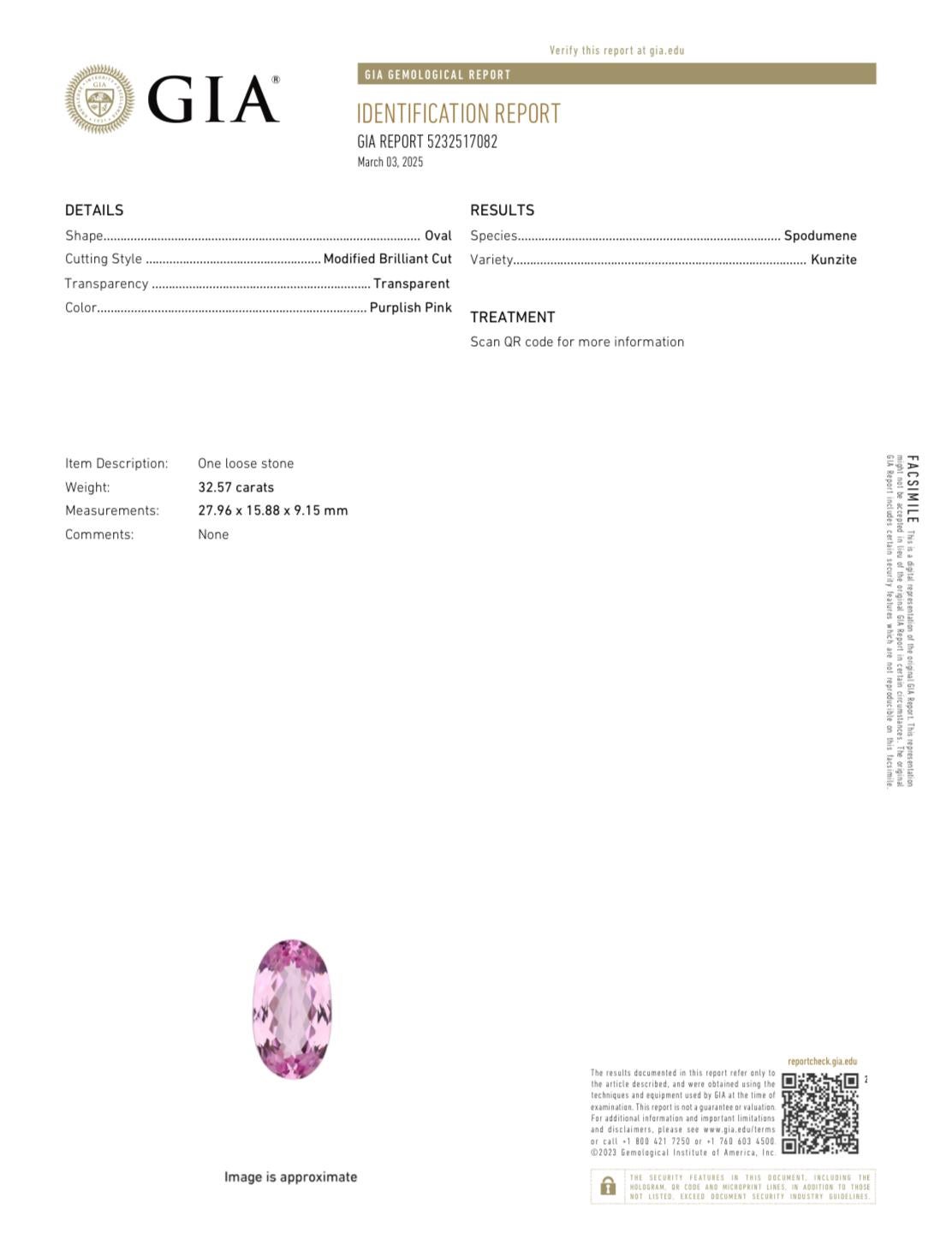Moderne Kunzite ovale en forme de poire marquise non sertie certifiée GIA de 145,90 carats en vente