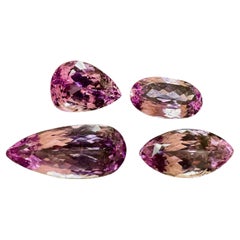 Kunzite ovale en forme de poire marquise non sertie certifiée GIA de 145,90 carats