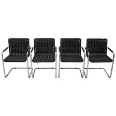 Four Mart Stam cantiliver chairs by Fasem Italy 70s