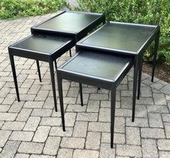 Four Mid Century Black Nesting Tables by T.H. Robsjohn-Gibbings for Widdicomb