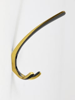 Up to 2 Midcentury Brass Double Wall Hooks by Herta Baller, Austria, 1950s