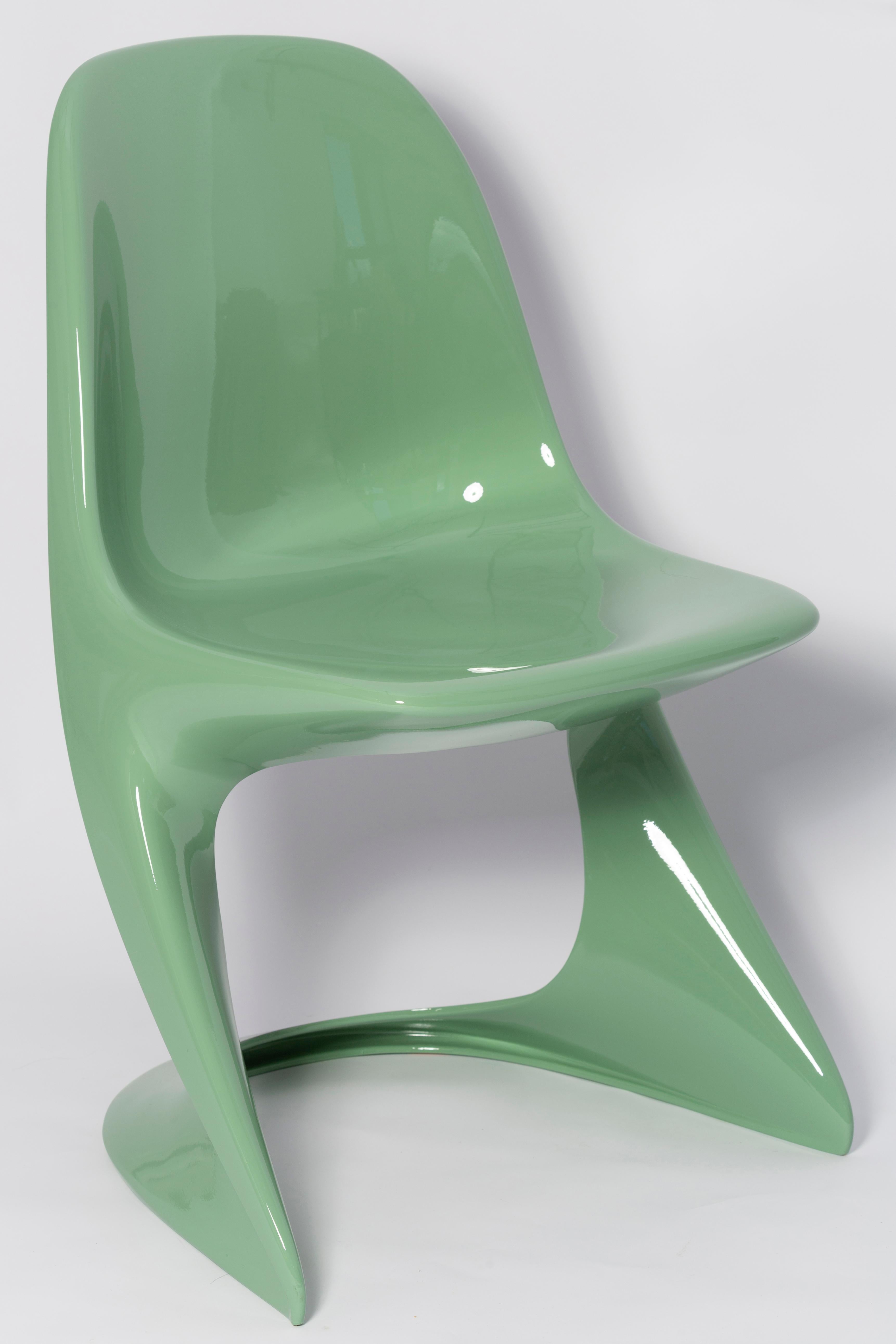 20th Century Four Mid-Century Casalino Chairs in Jade Green, Alexander Begge, Casala, 1970s For Sale