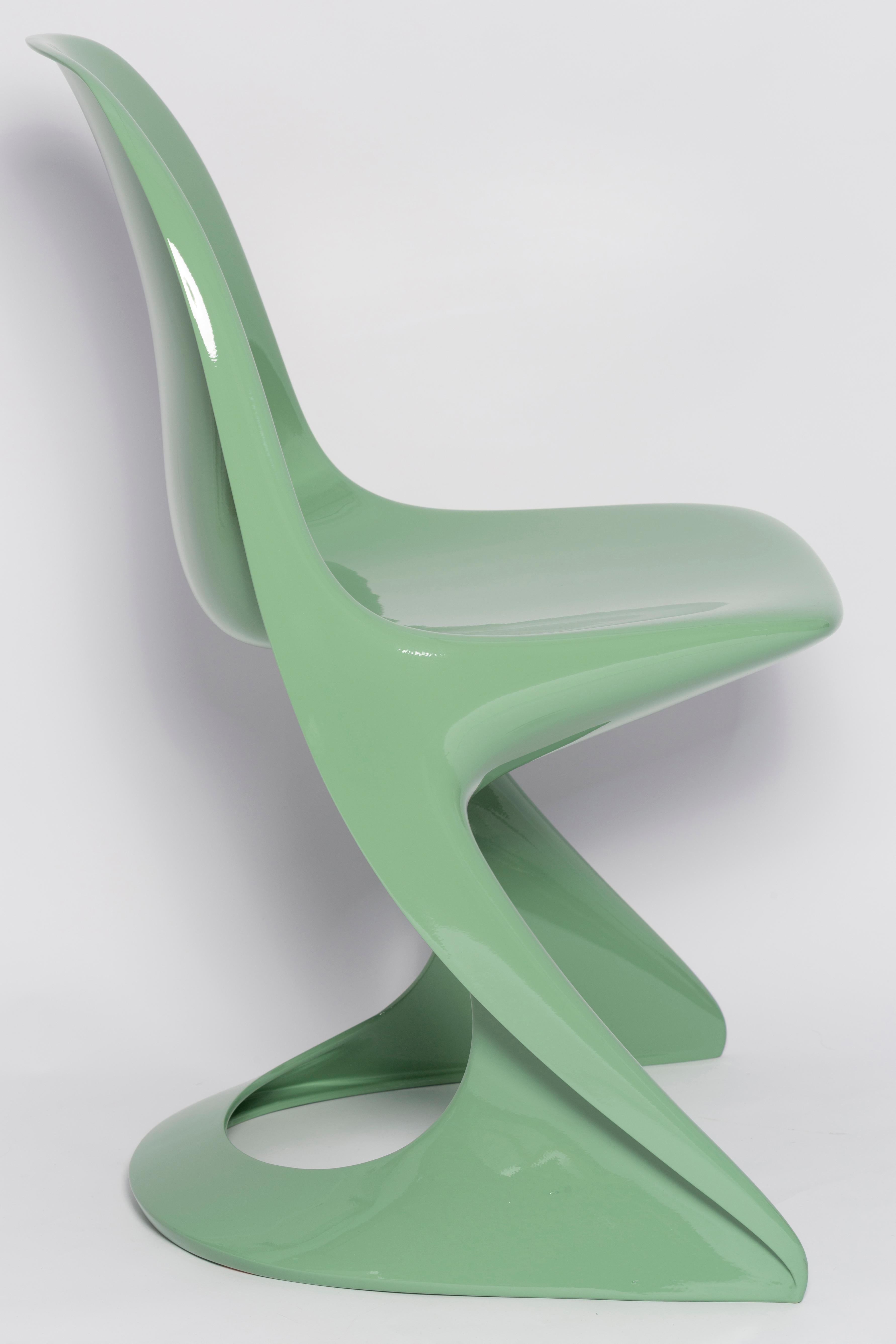 Four Mid-Century Casalino Chairs in Jade Green, Alexander Begge, Casala, 1970s For Sale 1