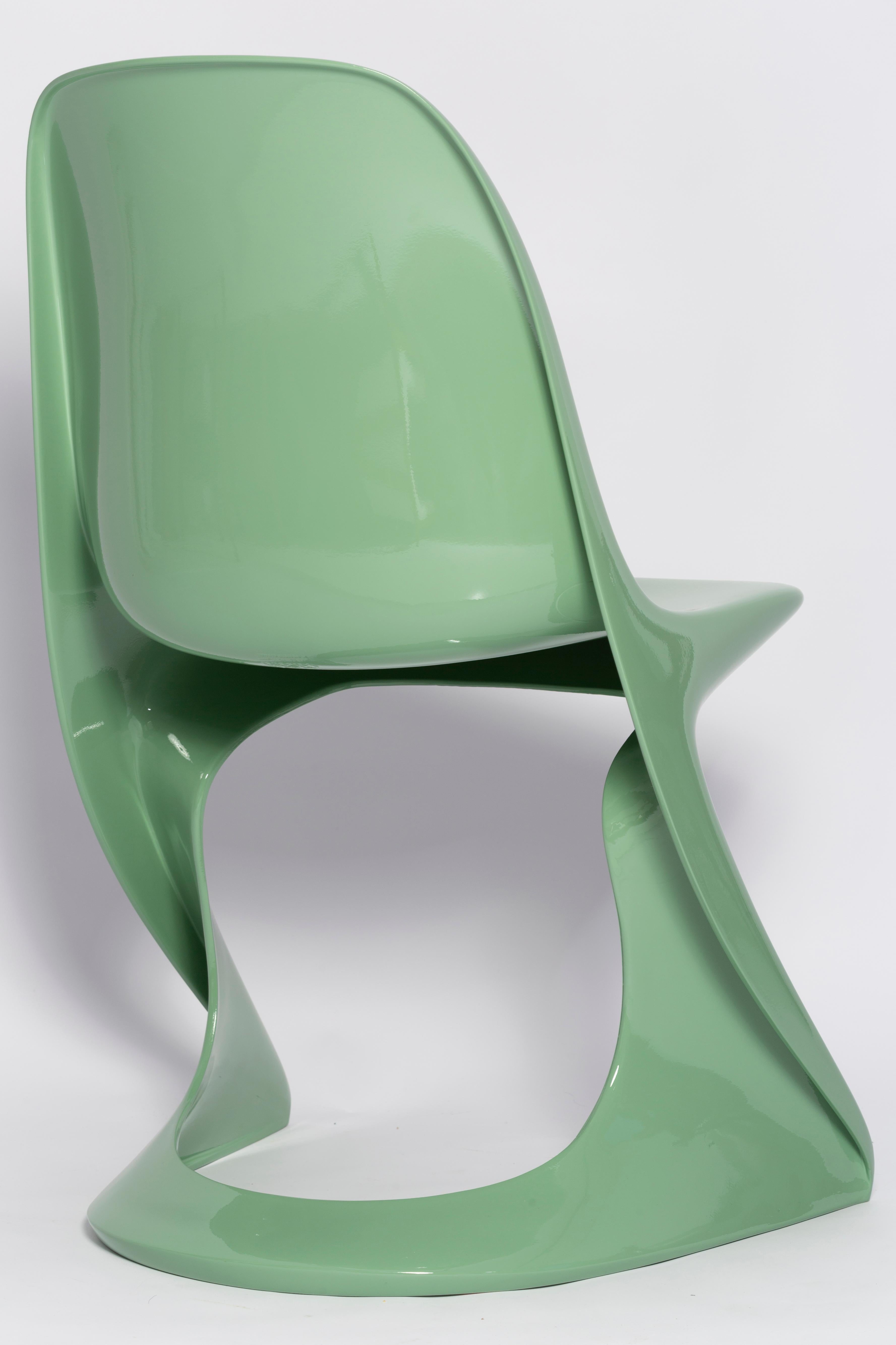Four Mid-Century Casalino Chairs in Jade Green, Alexander Begge, Casala, 1970s For Sale 2