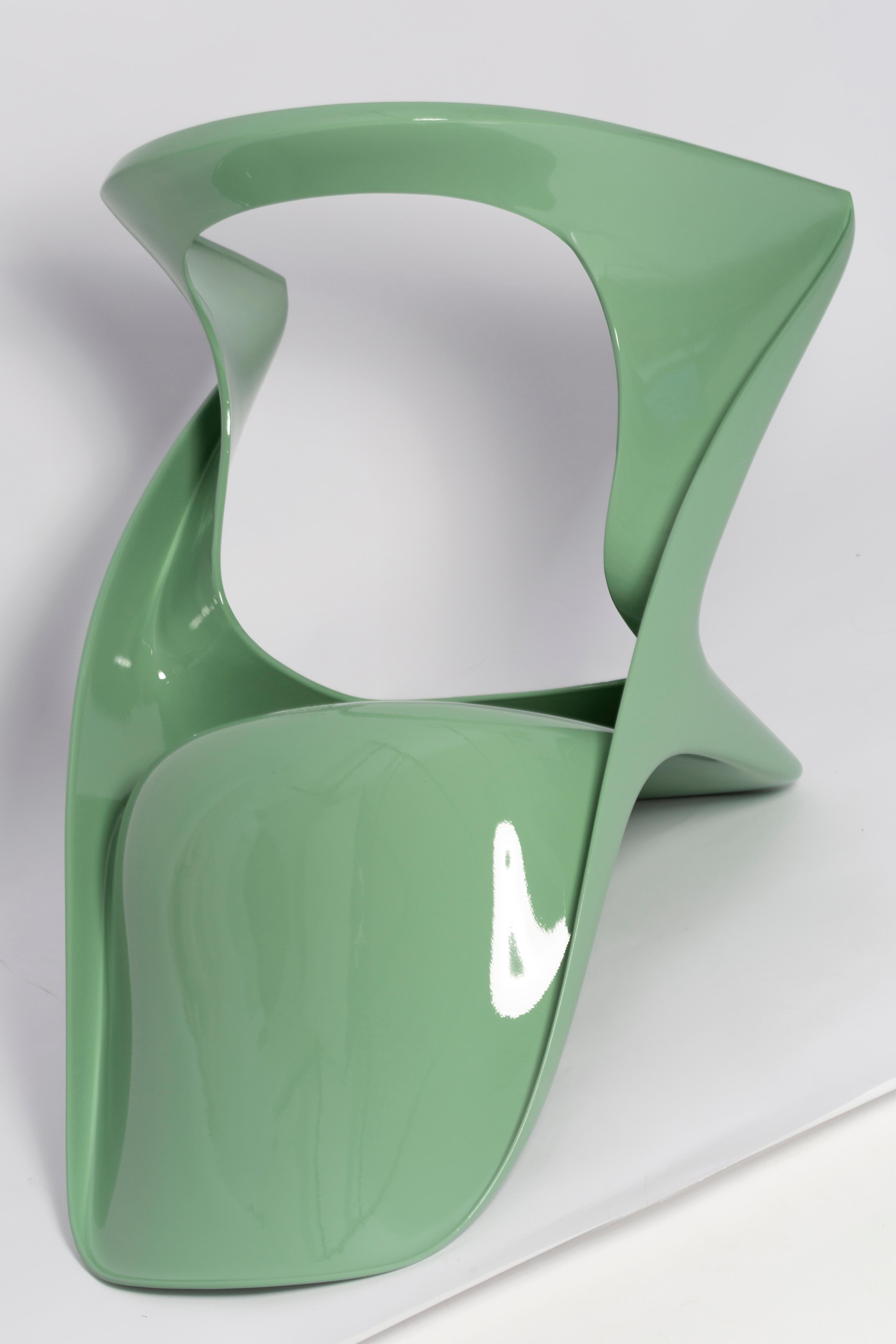 Four Mid-Century Casalino Chairs in Jade Green, Alexander Begge, Casala, 1970s For Sale 3