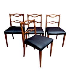 Four Mid Century Chairs Dinning