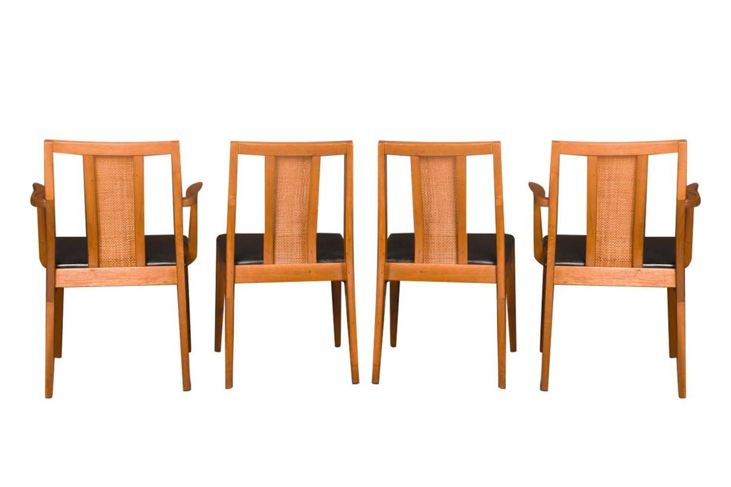 American Four Midcentury Chairs in the Style of Edward Wormley