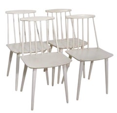 Quattro sedie da pranzo moderne danesi del Mid Century di Folke Palsson per FDB Mobler