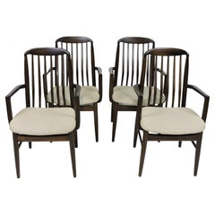 Four Mid Century Danish Modern Walnut Benny Linden BL10A Sanne Dining Chairs