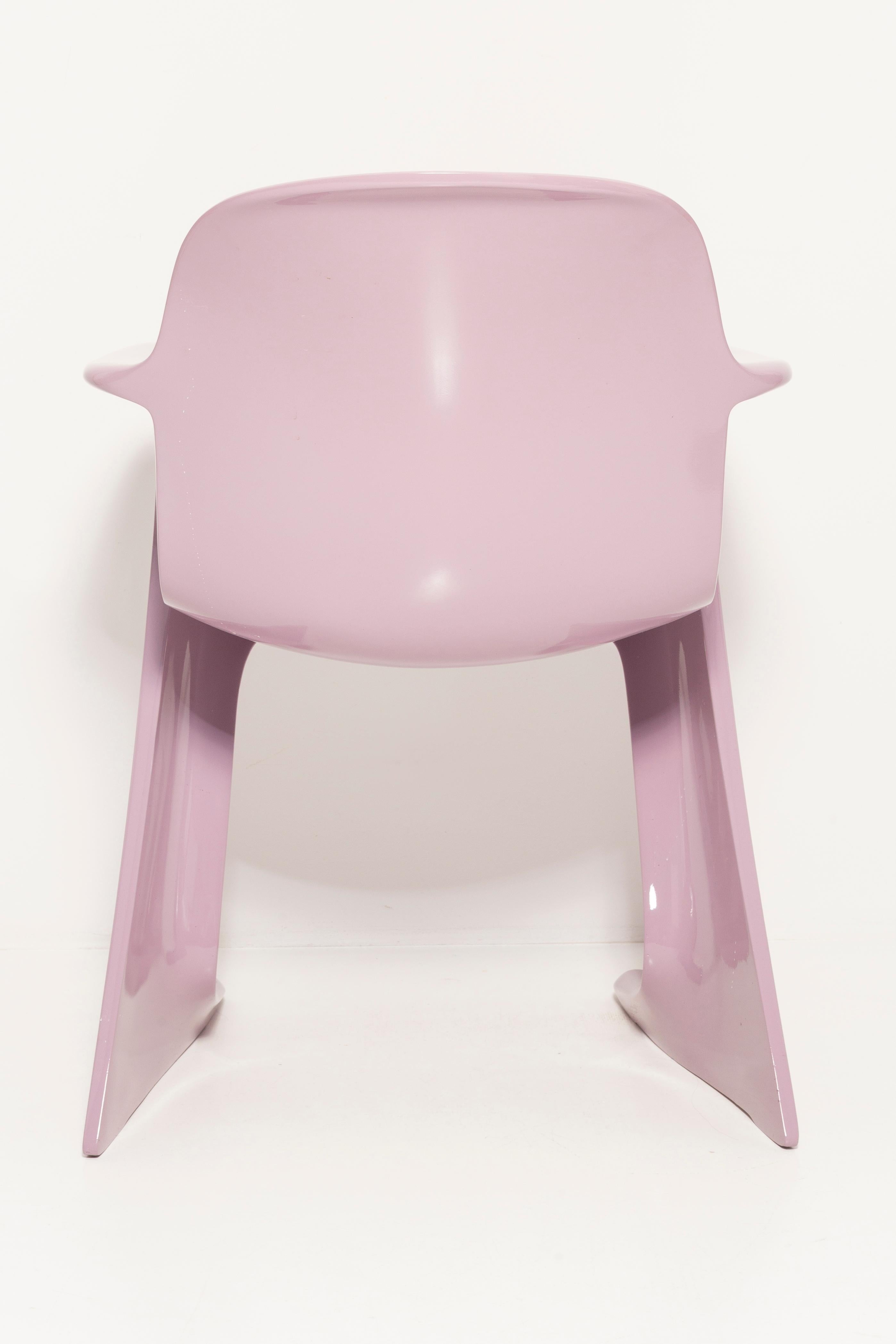 Quatre chaises Kangourou lavande du milieu du siècle conçues par Ernst Moeckl, Allemagne, 1968 en vente 2