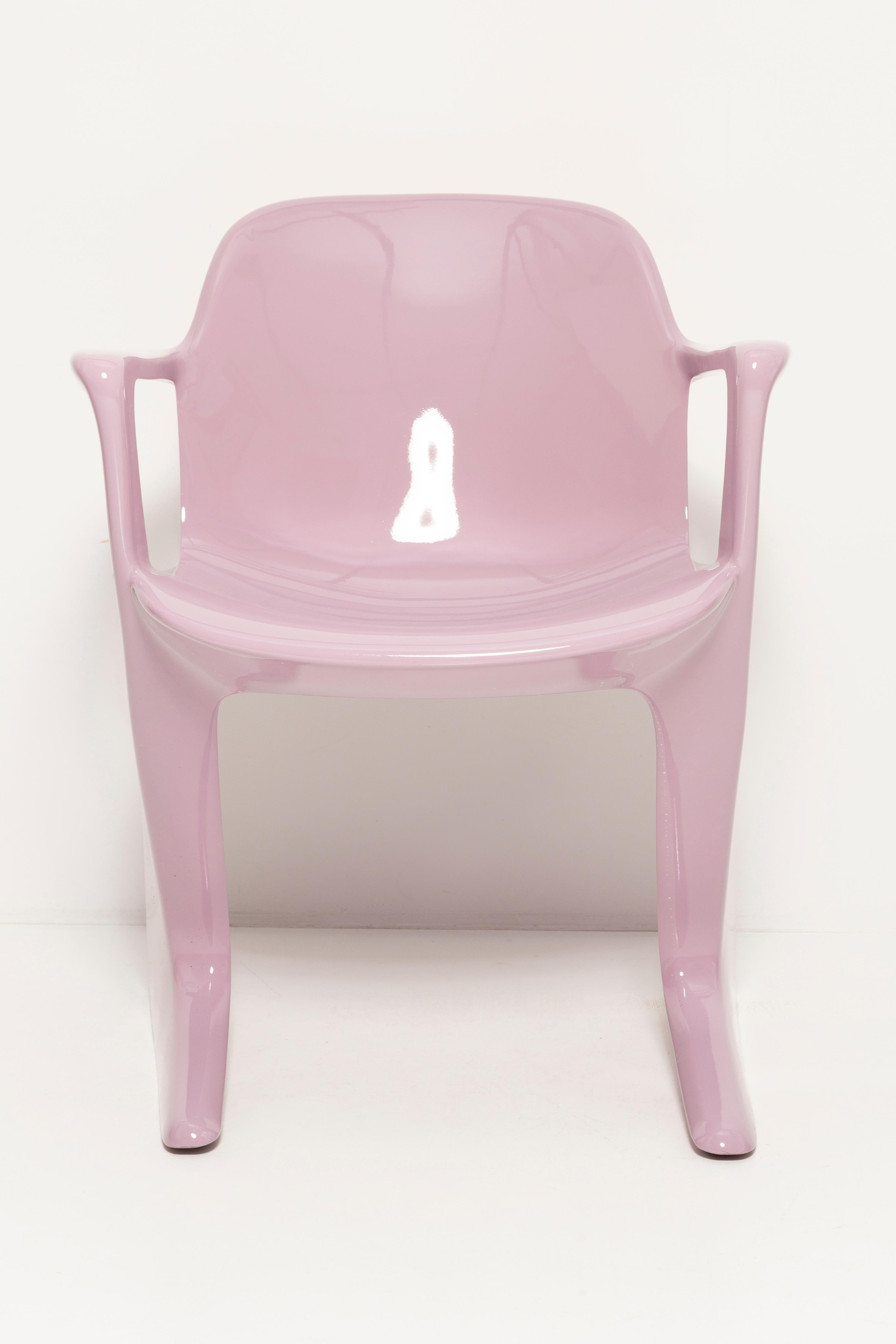 Quatre chaises Kangourou lavande du milieu du siècle conçues par Ernst Moeckl, Allemagne, 1968 Excellent état - En vente à 05-080 Hornowek, PL