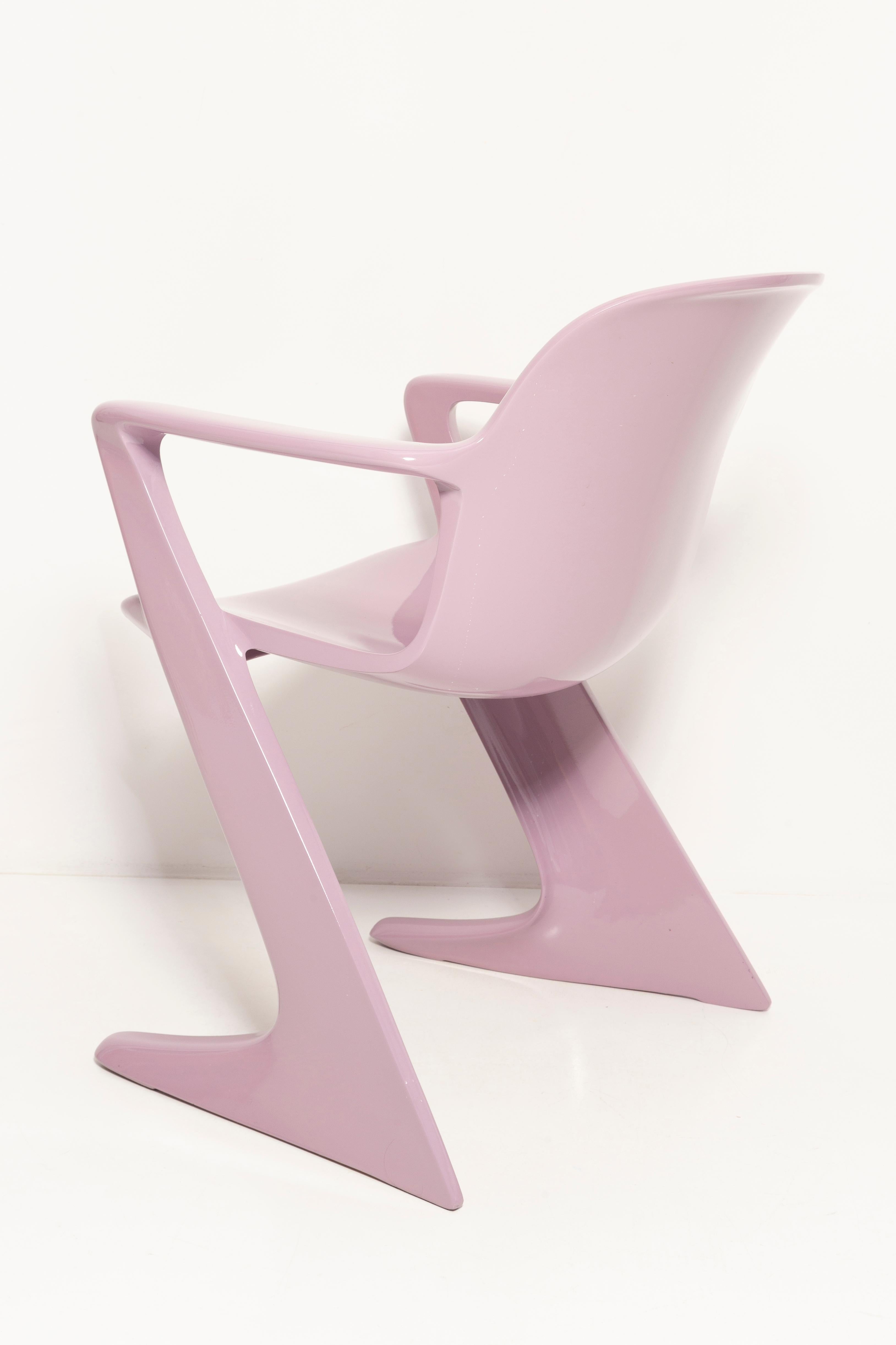 Four Mid-Century Lavender Kangaroo Chairs Designed by Ernst Moeckl Germany, 1968 For Sale 2