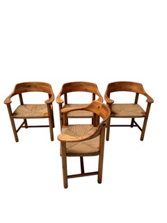 Cuatro sillones modernos de mediados de siglo de Rainer Daumiller, años 70